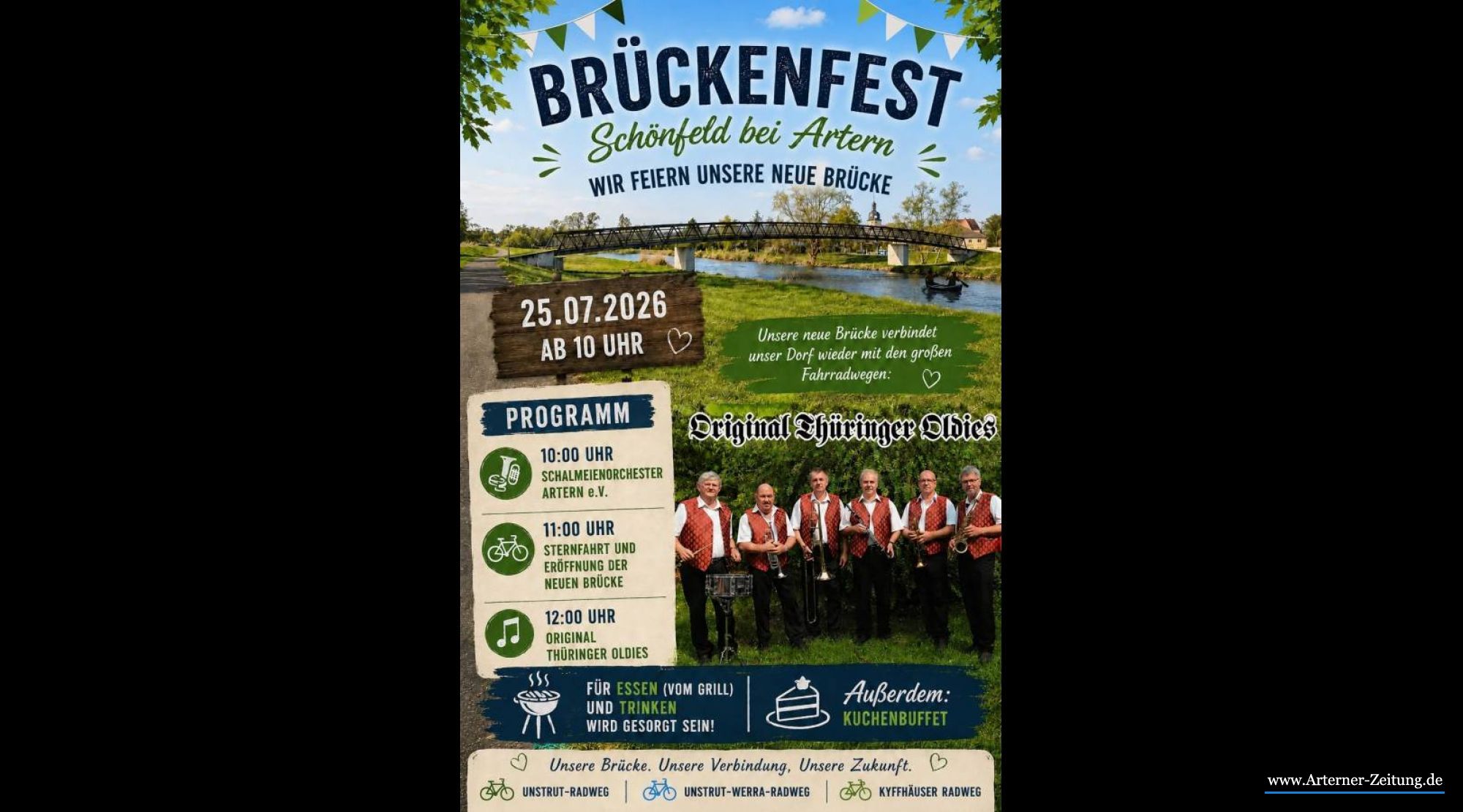 Brückenfest und Sternfahrt - Einweihung der neuen Unstrutbrücke